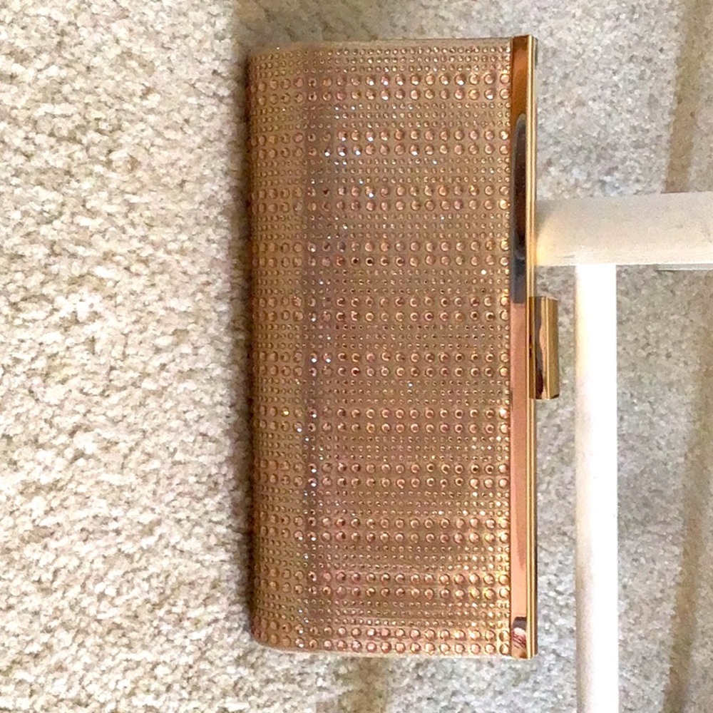 Rose gold clutch